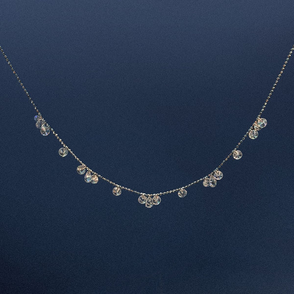 Pearl Floating Diamond Necklace